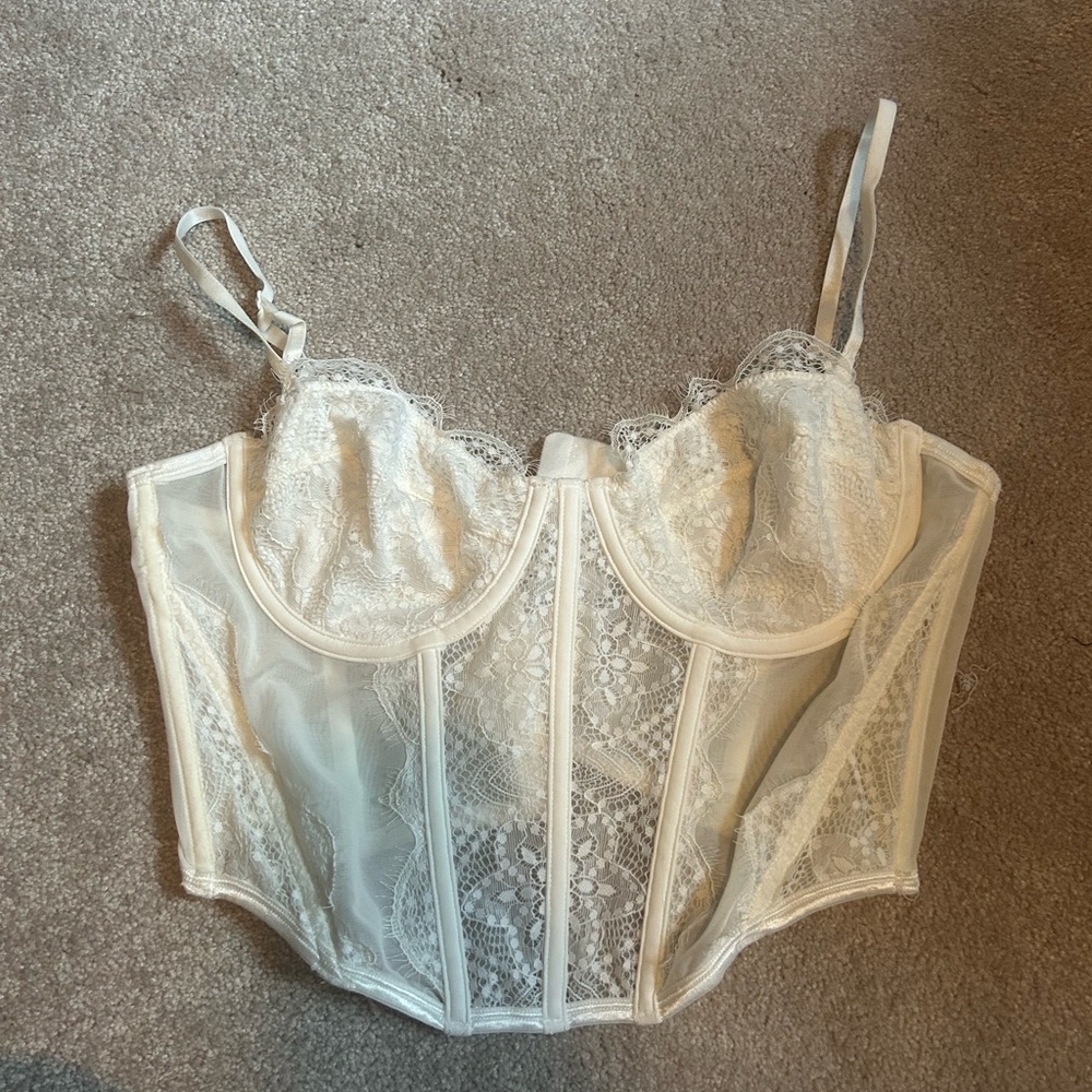 glasson white corset